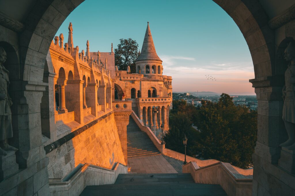 view of Budapest at sunset