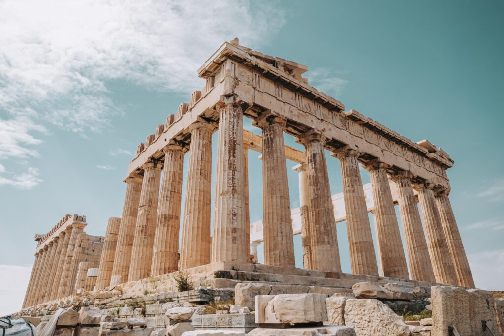Columns at Athens Greece, cheap flights to athens
